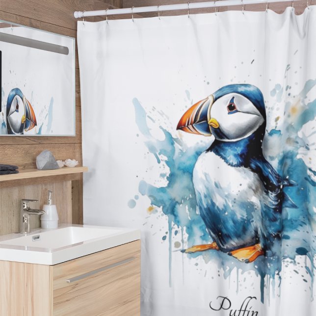 Puffin Splash, Brauch Duschvorhang (Von Creator hochgeladen)