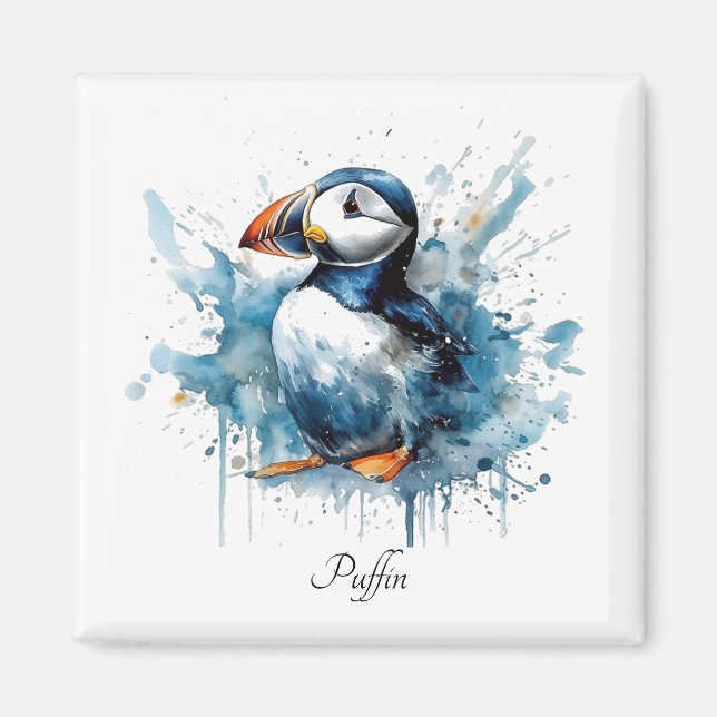 Puffin Splash, individuell Magnet (Vorne)