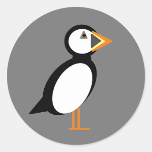 Puffin-Sticker Runder Aufkleber