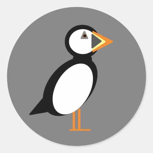 Puffin-Sticker Runder Aufkleber (Vorderseite)