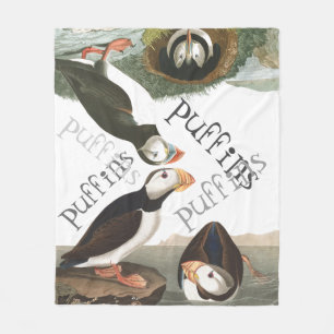 Puffin-Vogel-Tier-Tier-Fleece-Decke Fleecedecke