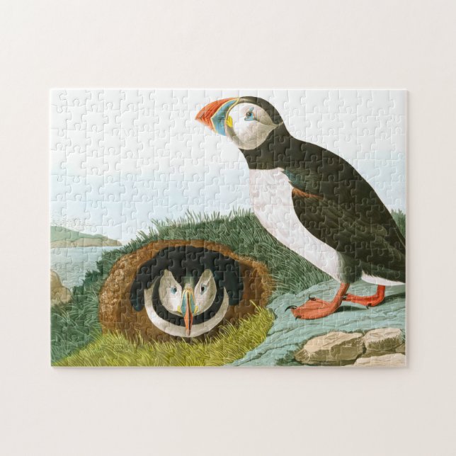 Puffin von John James Audubon Puzzle (Horizontal)