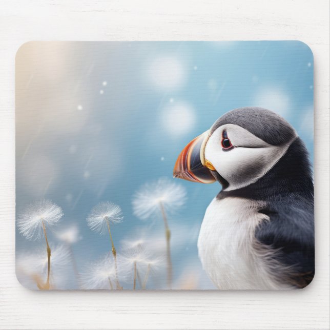 Puffin Wild Bird Animal Tranquil Friedlich Mousepad (Vorne)