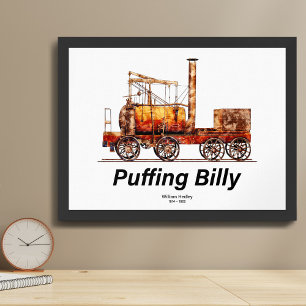 Puffing Billy-Dampflokomotive Englisch Poster