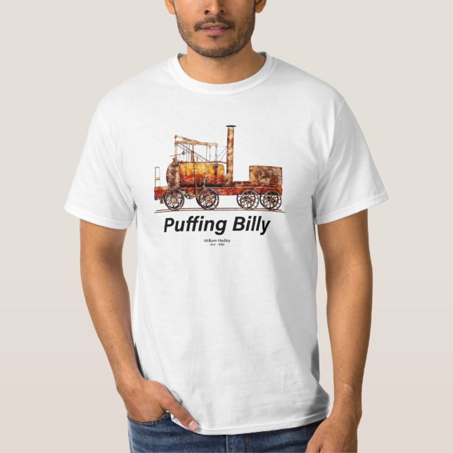 Puffing Billy Dampfzug Englische Lokomotive T-Shirt (Vorderseite)