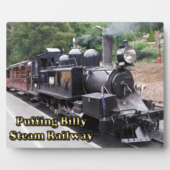 Puffing Billy Historic Dampfzug in Australien Fotoplatte (Vorderseite)
