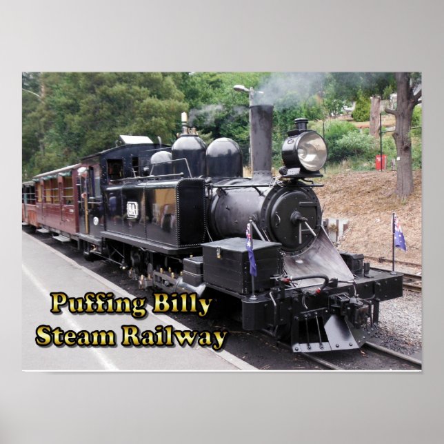 Puffing Billy Historic Dampfzug in Australien Poster (Vorne)