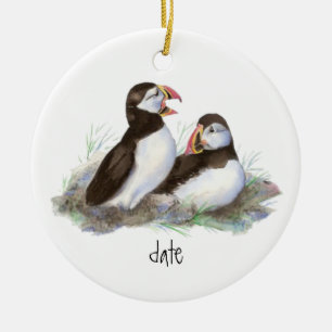 Puffingvogel Keramikornament
