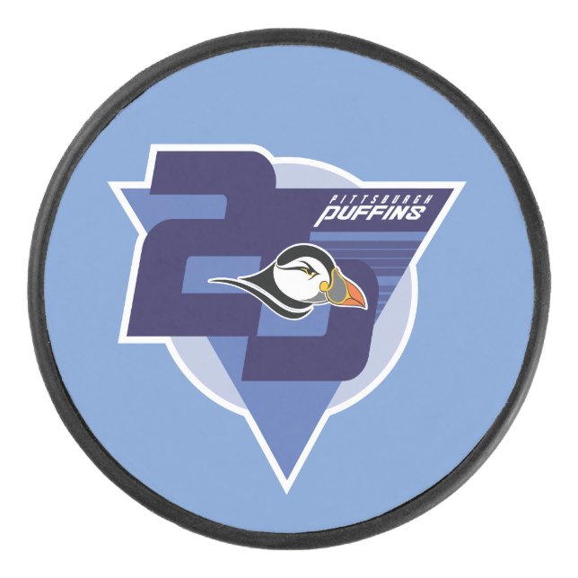 Puffins 25. Jahreszeit Eishockey Puck (Vorderseite)