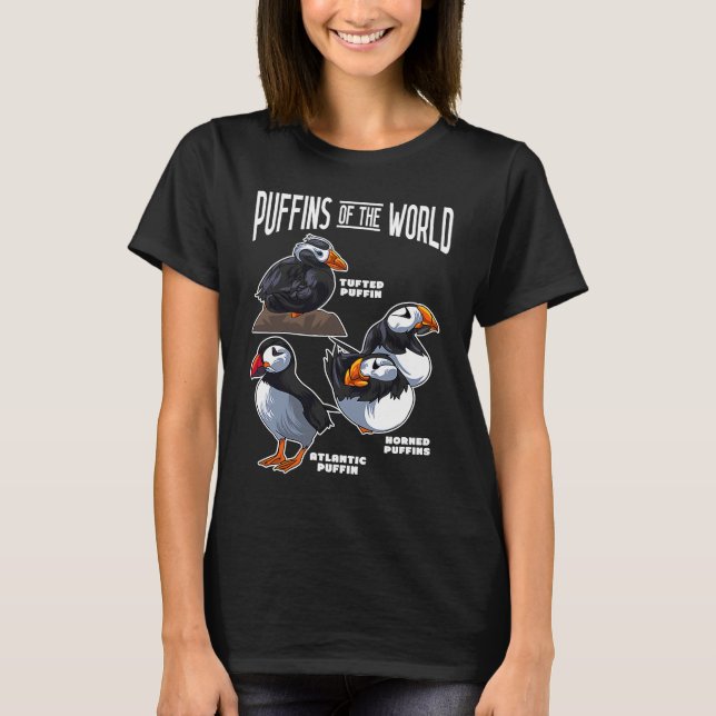 Puffins Animals of the World Puffin Bird  Bird Own T-Shirt (Vorderseite)