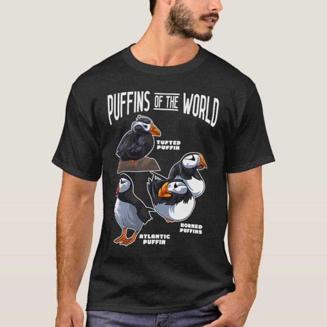 Puffins Animals of the World Puffin Bird  Bird Own T-Shirt (Vorderseite)