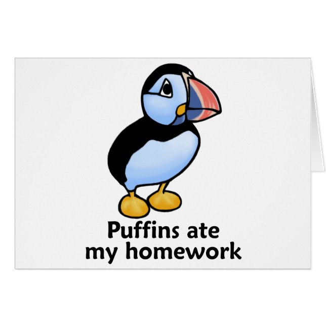 Puffins aßen meine Hausaufgaben (Vorderseite (Horizontal))