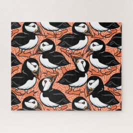 Puffins auf Parade - Orange - Jigsaw Puzzle