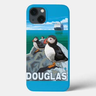 Puffins & Cruise Ship - Douglas, Alaska Case-Mate iPhone Hülle