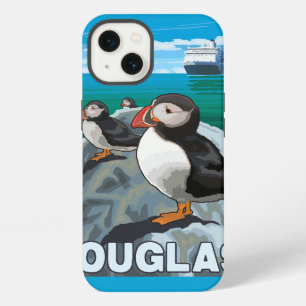 Puffins & Cruise Ship - Douglas, Alaska iPhone 13 Hülle