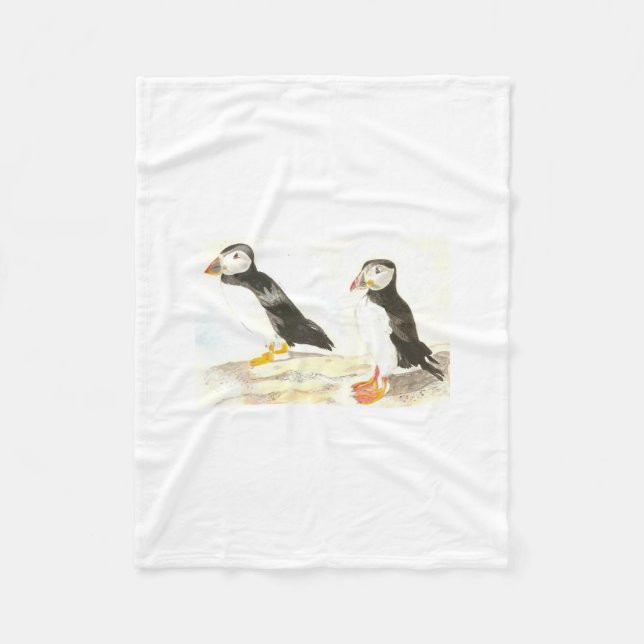 Puffins-Fleece-Decke Fleecedecke (Vorderseite)