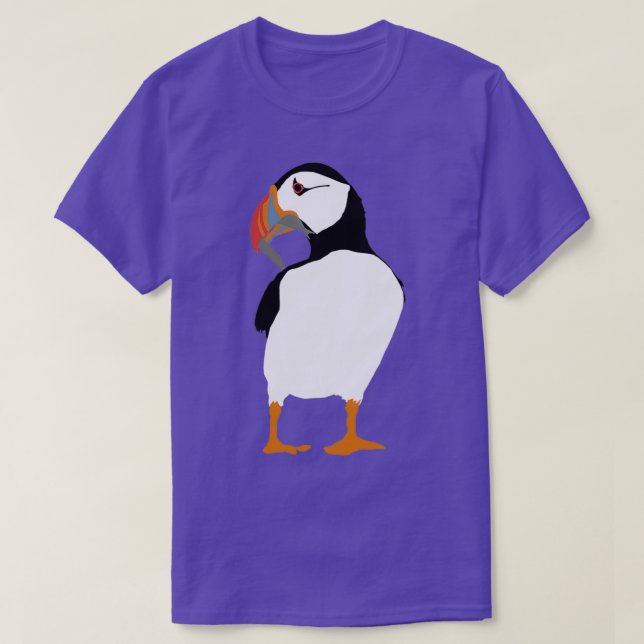 Puffins in Grün T-Shirt (Design vorne)