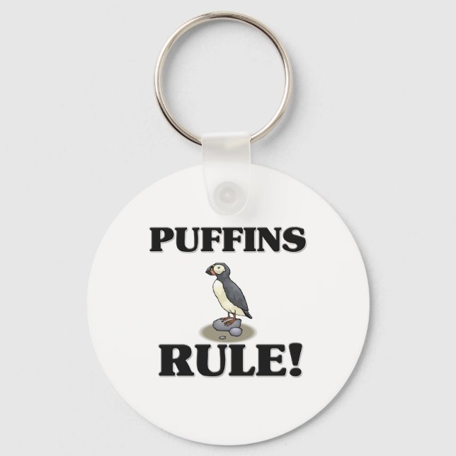 PUFFINS-Regel! Schlüsselanhänger (Vorderseite)