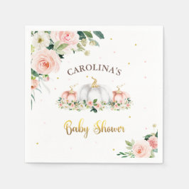 Puffkinderdusche Rosa und Gold Serviette