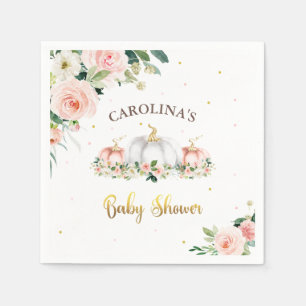 Puffkinderdusche Rosa und Gold Serviette