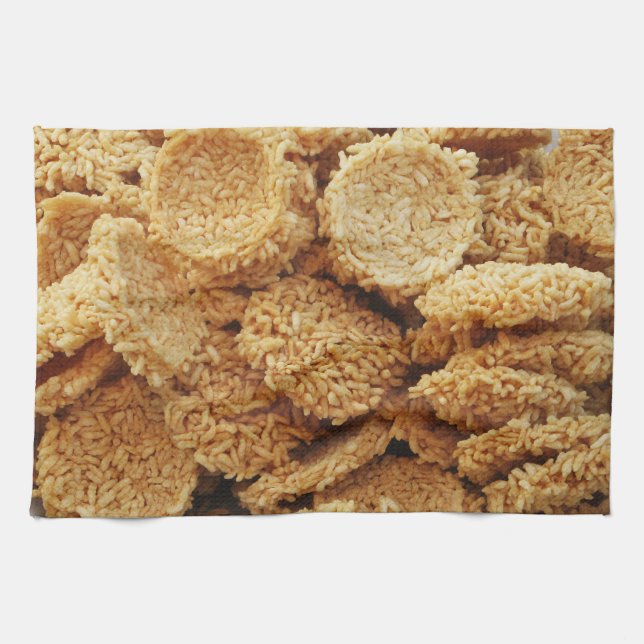 Puffriese Kuchen ~ asiatische Süßigkeiten Nachspei Handtuch (Horizontal)