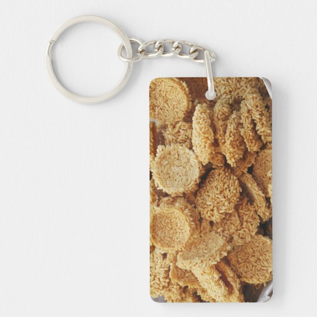 Puffriese Kuchen ~ asiatische Süßigkeiten Nachspei Schlüsselanhänger (Vorderseite)