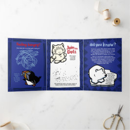 Puffs-Pufferung Puzzle-Grußkarte Dreifach Gefaltete Urlaubskarte