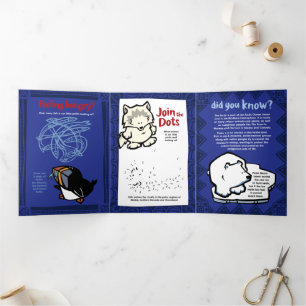 Puffs-Pufferung Puzzle-Grußkarte Dreifach Gefaltete Urlaubskarte