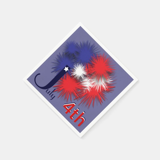 Puffsflagge am 4. Juli Serviette (Ecke)