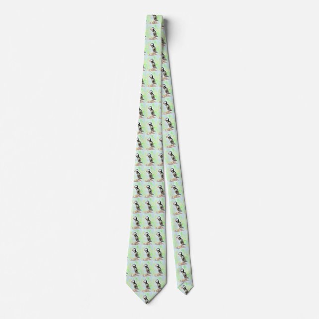 Pufftinte und Aquarellmalerei Krawatte (Vorderseite)