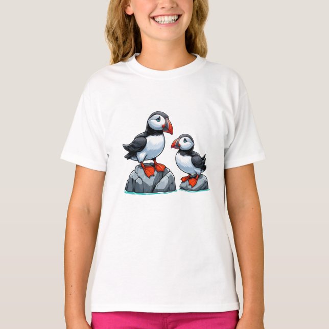 Puffvogel Kids Basic T - Shirt (Vorderseite)