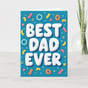 Puffy Best Dad Ever Kunstkarte Karte