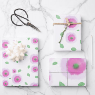 Puffy Blooms Geschenkpapier Set