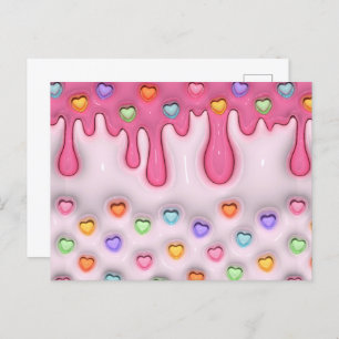 Puffy Cake Zuckerguss Geburtstag Postkarte