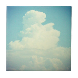 Puffy Cloud Blue Sky Fliese