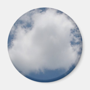 Puffy Cumulus Wolken in blauem Himmel Magnet