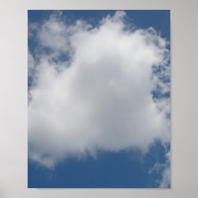 Puffy Cumulus Wolken in blauem Himmel Poster (Vorne)