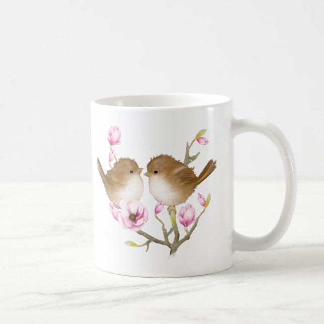 Puffy Fairy Wren Bird Tasse (Rechts)