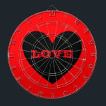 Puffy Heart Dartscheibe<br><div class="desc">Puffes Herz-Dartboard.   Hintergrundfarbe und Text können angepasst werden.</div>