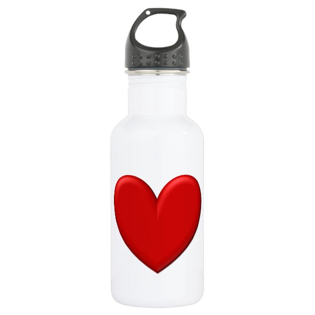 Puffy Heart Edelstahlflasche (Vorderseite)