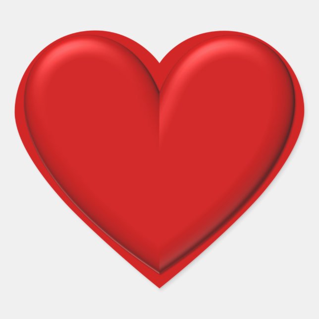 Puffy Heart Herz-Aufkleber (Vorderseite)