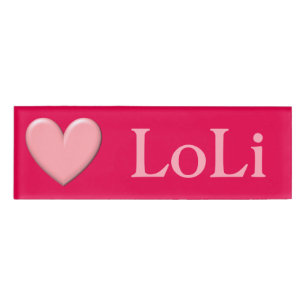 Puffy Heart Namenschild