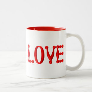 Puffy LIEBE Zweifarbige Tasse