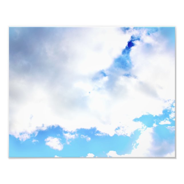 Puffy White Clouds und Blue Sky Fotodruck (Vorne)