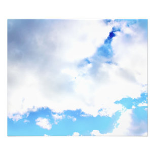 Puffy White Clouds und Blue Sky Fotodruck