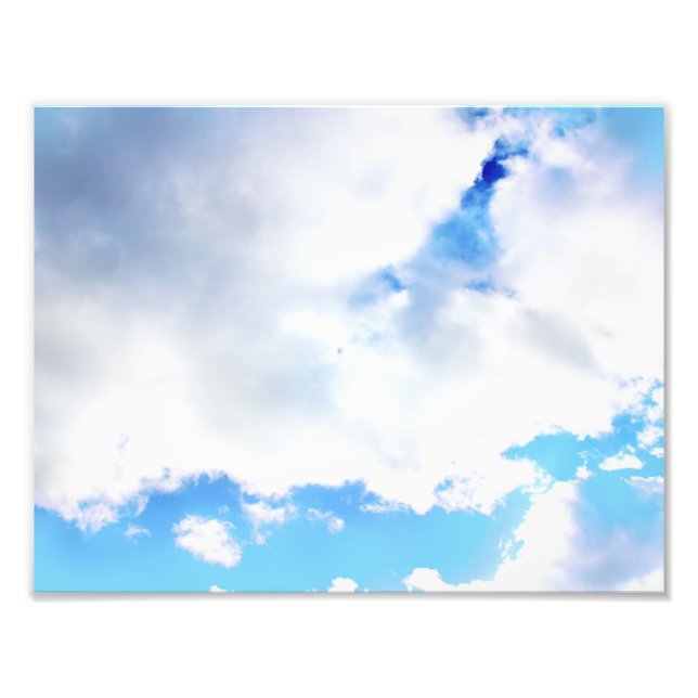 Puffy White Clouds und Blue Sky Fotodruck (Vorne)