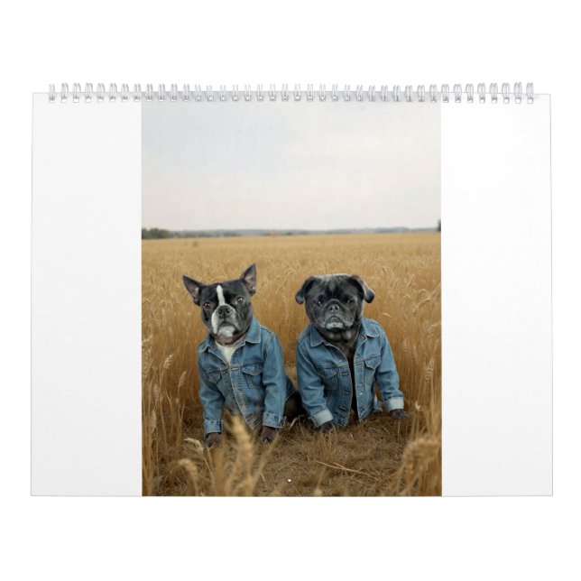 pug and Boston terrier calendar Kalender (Titelbild)