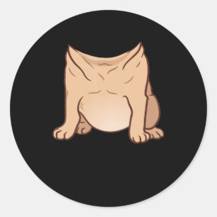 Pug Anzug Halloween Tier Body Cosplay Runder Aufkleber