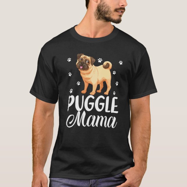 Pug Beagle Süße Puggle Mama Muttertag T-Shirt (Vorderseite)