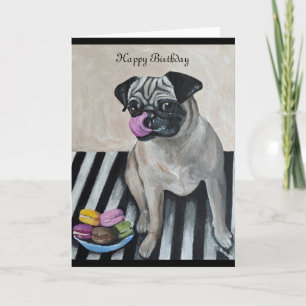 Pug Birthday Card Karte